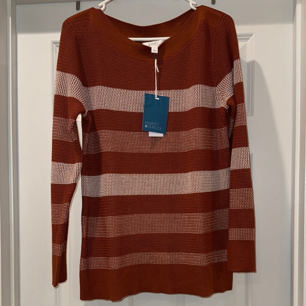 Market & Spruce Terracotta Knit Top
